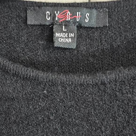 Cyrus Fit & Flare Large Sweater Dress Black Winter Modest Midi Classic Heavy - Picture 4 of 10